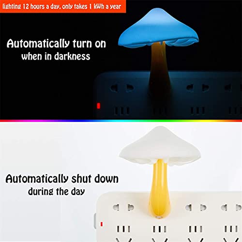 Led Mushroom Night Light ,Magic Mini Pretty Mushroom-Shaped Energy Saving Sensor Led Night Light With Plug Wall Mushroom Decor Lamp For Bedroom Bathroom,Stairs,Kitchen,Hallway Thanksgiving Day #TOP6