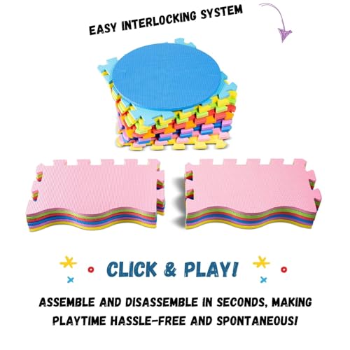 Toyvelt FOLDABLE PLAY MAT Baby Play Mats For Floor 48 Inchx48 Inch Foam Rugs thumb #7