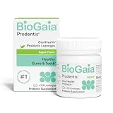 BioGaia Prodentis | Clinically Proven Dental Probiotics for Teeth and Gums | Promotes Good Oral Health & Gut Health Too | Oral Probiotics | 30 Apple-Flavored Lozenges | 1-Pack