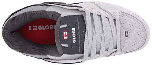 Image of Globe Mens Fusion Skate Shoes, Grey /Charcoal /Red, 14 M US