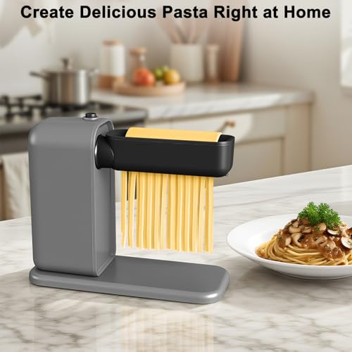 GEFT Electric Pasta Maker, 3-in-1 Pasta Maker Machine Includes Pasta Roller Spaghetti Cutter & Fettuccine Cutter with Cleaning Brush, Noodle Maker for Home Use, Gray by GEFT - Image 6