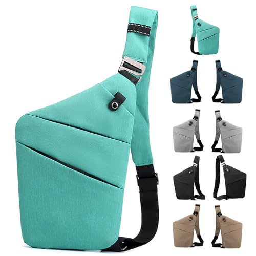 Image of Anti Theft Crossbody Bag,Sling Bag for Women Men,Multi-pocket Chest Shoulder Bag for Travel, Sport, Work