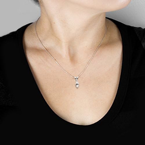 Kobelli Diamond Solitaire Marquise 1/4 Carat in 14K White Gold