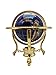 Unique Art 10-Inch by 6-Inch Blue Lapis Ocean Table Top Gemstone World Globe with Gold Tripod