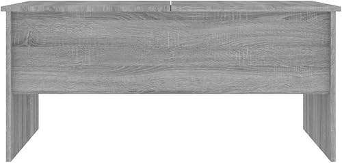 Miniatura 6 de Mesa auxiliar, mesa de comedor elevable, mesa de centro abierta adecuada para sala de estar, oficina, balcón, sala de estar familiar, Sonoma gris,