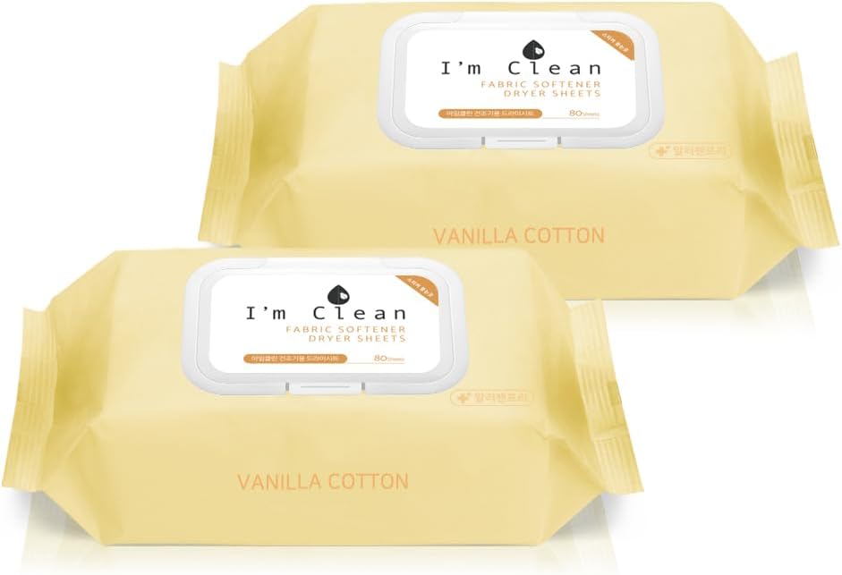 Fresh Vanilla Cotton Scented Dryer Sheets, 2-Pack Low Tox Fresh Vanilla Cotton Scented Dryer Sheets, 2-Pack Low Tox