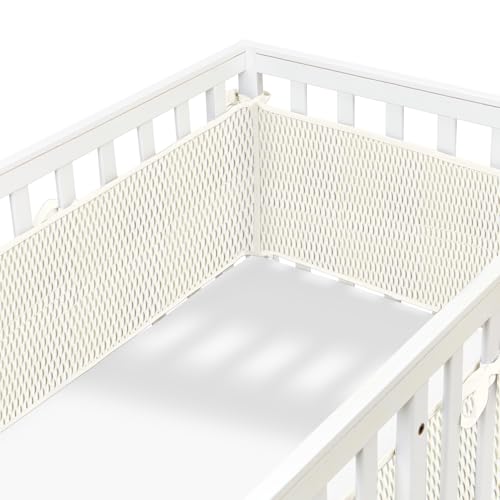 2 in 1 Mesh Crib Liner Khaki