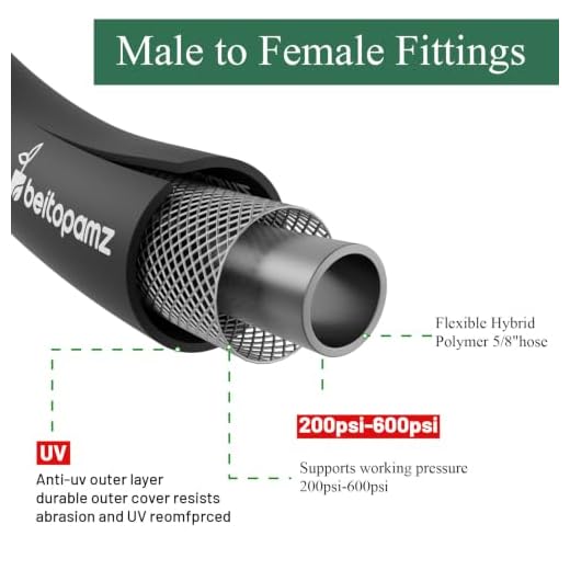 Beitopamz 50ft Heavy Duty Garden Hose