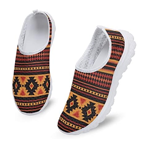 Kuiaobaty Lightweight Ethnic Stripes Running Sneakers Cover