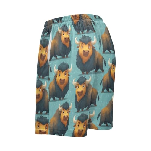 Pajama Shorts for Men,Comfortable Lounge PJ Pants Bottom,Summer Sleep Sleepwear with Drawstring and Pocket S-2XL3