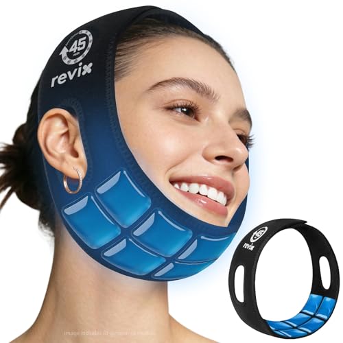 Image of REVIX Wisdom Teeth Ice Pack Head Wrap, 45-Minute Long-Lasting Cooling for Jaw and Face with Ice Grid Gel Design, Reusable Gel Ice Wrap for TMJ, Tooth Extraction & Teeth Removed, Black