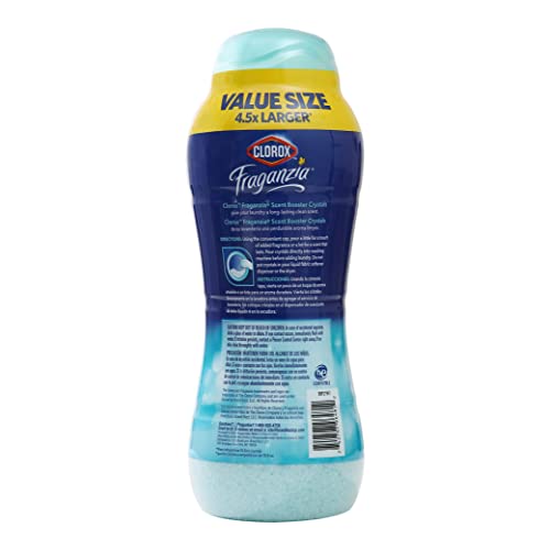 Image of Clorox Fraganzia Laundry Scent Booster Crystals, In-Wash Fragrance Beads for Fresh-Smelling Clothes & Linens, Safe for All Fabrics & Colors, Easy-Pour Bottle, Ocean Scent, 70 Oz