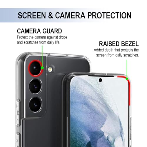 Image of CEDO Samsung Galaxy S21 FE (5G) Clear Case | Soft Flexible Slim-Fit | Full Body 360 Protection Shock Proof TPU Back Cover (Transparent)