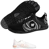Hike Footwear HF Active - Active Lifestyle Pain Relief Barefoot Shoes, Wide Toe Box, Lightweight Breathable, Flexible Minimalist Walking Shoe, Experience Real Barefoot Feeling Black