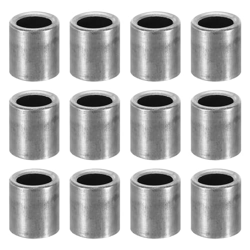 PATIKIL M6スチールスペーサー 24個 金属スペーサー スチール6mm ID x 9mm OD x 10mm L 炭素鋼スペーサースクリュースタンドオフラウンド 1/4inまたはM6スクリューボルト用