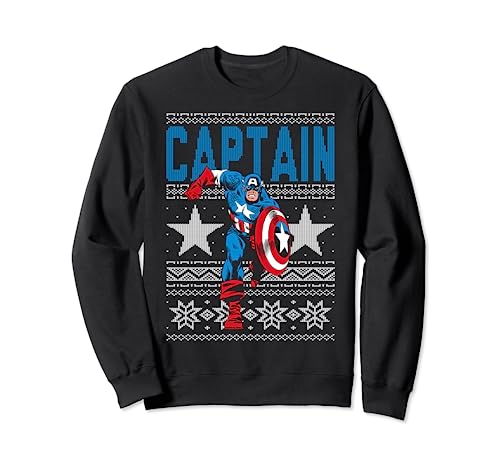 Marvel Captain America Ugly Christmas Sweater...