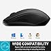Rapoo 1680 Silent Wireless Mouse, 2.4GHz Cordless Mouse with USB Receiver, 1K DPI, 3 Buttons Computer Mouse with 12M Battery Life, Ambidextrous Computer Mice for PC/Tablet/Laptop, Black