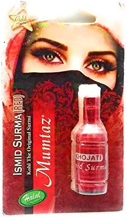 Mumtaz Original Red Khojati Ismid Surma (Kohl), 4g x 3 Pack