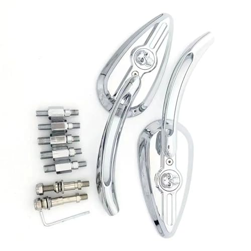 Espejos laterales de motocicleta ajustables para Road King 1994-2020 y Road Glide en negro