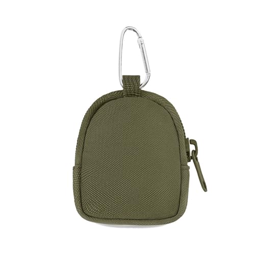 Water-Resistant Ripstop Organizer Pouch Molle Compatible RFID Blocking Key Coin Card Holder(Green)