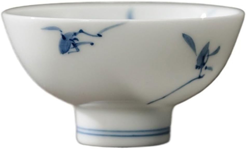 GSOUL Kungfu Tea cup Chinese Hand-painted Butterfly Orchid Tea Cup Home Office Ceramic Single Host Kung Fu Small Tea Cups