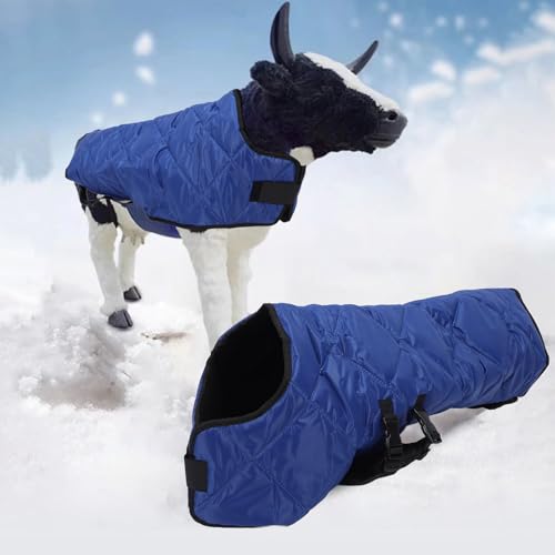 Cobertor para Bezerro de Gado, Design Redondo, Fecho Elástico, Tamanho Ajustável, Design de Gancho e