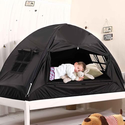 CRAWLBO Bed Tent for Kid Twin Size Bed Canopy,Sensory...