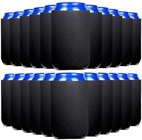 26PCs Blank Can Coolers Sleeves Soft Insulated Beer Can Cooler Sl...