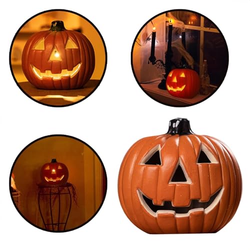 Halloween Pumpkin Lights Jack O ' Prop Decorations Plastic Pumpkin ...