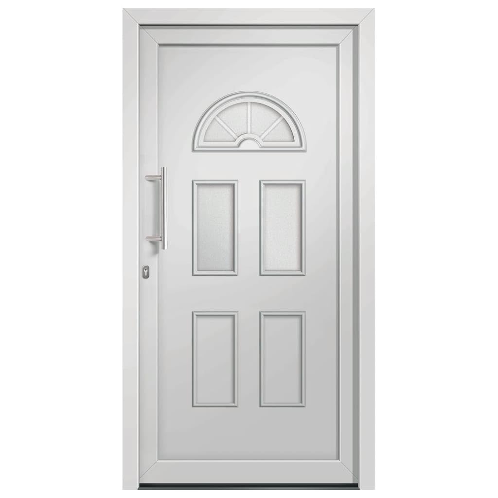 Porta di Ingresso Bianca 110x210 cm, Articoli di ferramenta,Materiali da Costruzione,Porte di casa, 51.4kg-279252