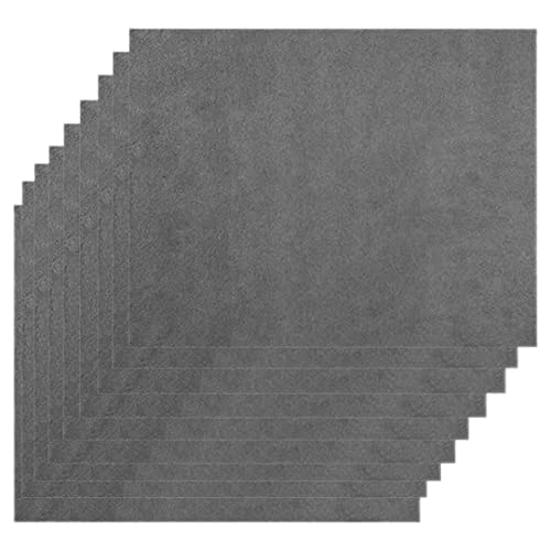 Tissu de nettoyage magique épaissi des chiffons de nettoyage miracle sans séquence de serviettes en microfibre tout usage réutilisables pour les cuisines en verre et fenêtres (30 × 40 cm, gris) Cover
