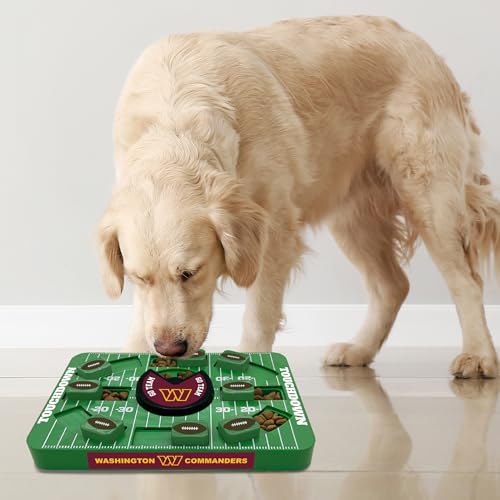 Image of Pets First NFL Washington Commanders Large Puzzle Toy for Dogs, Slow Feeder Board for Pets, New Bigger Size, Interactive Doggie Treat Toy