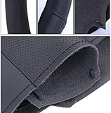 Genérico Funda para volante cosida a mano Para Mitsubishi Para Lancer Ex10 Para Lancer X Para Outlander Asx Para Colt Para Pajero Sport Para de volante de coche personalizadas Diy Negro