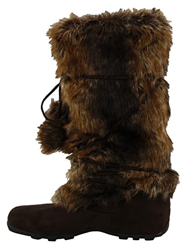 Blossom Talia-Hi Women Ladies Mukluk Faux Fur Mid Calf Warm Winter Snow Boots4