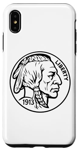 バッファロー ニッケル コイン コレクター 5セント 貨幣学 1913 アメリカ スマホケース iPhone XS Max 用