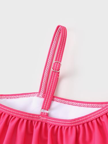 Image of My Litle Pony One Piece Swimsuit Pony Print Off-Shoulder Ruffle Summer Swimwear Beach Pool Kids, Pink, 2‑9 Years