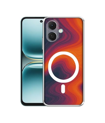 Image of Back Cover for Tecno Spark Go 2 4G Galaxy Magma Ring Magnetic Ring Design (Not Magnetic Compatible) | UV Printed Soft TPU Shockproof Back Case for Tecno Spark Go 2 4G