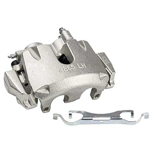 Image of TRQ Front Left Brake Caliper w /Bracket Drivers Side