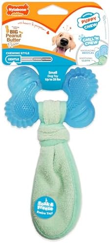 Nylabone Puppy Chew 2-in-1 Teething Freezer Bone Dog Chew Toy, Sm...