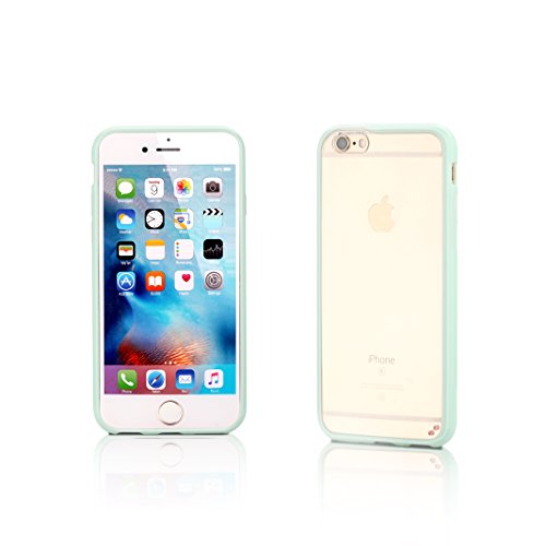Apple iPhone 6S / 6 | iCues parachoques de TPU con el claro de nuevo caso de la verde menta | Transparente lámina protectora caso de la piel Claro Claro gel de silicona Funda Carcasa Bolsa Cover Case