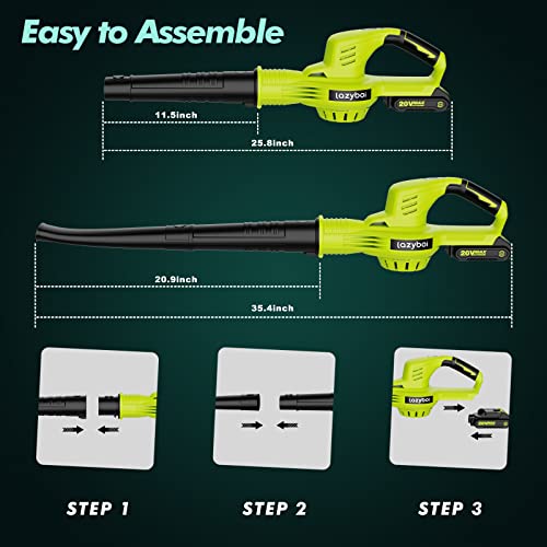 Cordless Leaf Blower, 150Mph Electric Mini Leaf Blower With Battery And Charger, 2 Speed Mode, Battery Powered Leaf Blowers For Lawn Care, Patio, Blowing Leaves And Snow #TOP7