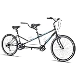 Kent International Synergy 26 Inch Tandem Bike - 2 Seater Bike with 21 Speed Shimano Drivetrain, 26 Inch Mixed Terrain Tires, and Height...