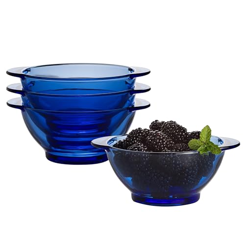 STP GOODS Blue Borosilicate Glass Bowl with Handle 6.5