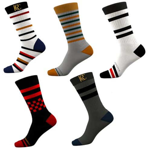 Boys Crew Socks 5 Pairs, 100% Combed Cotton,Soft & Durable Kids Socks for School, Sports and Everyday Wear2