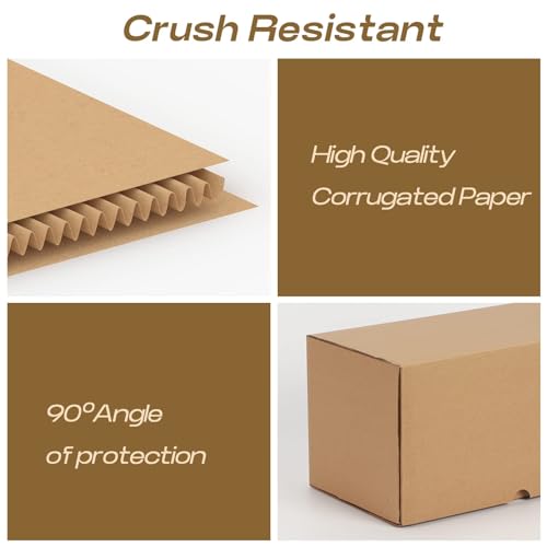 Image of RLAVBL 8x6x4 Shipping Boxes Set of 25, Brown Corrugated Cardboard Mailer Box for Packing, Mailing, Business