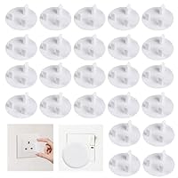 24 Pack Anei Plug Socket Covers UK Child Safety Plug Socket Covers White Baby Secutity Shock Prevention Ideal to Prevent Electric Shock for Children Safety at Home