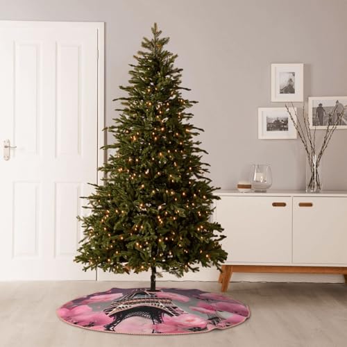 Jupe de sapin de Noël rustique pour cacher le pied et protéger le sol - 8