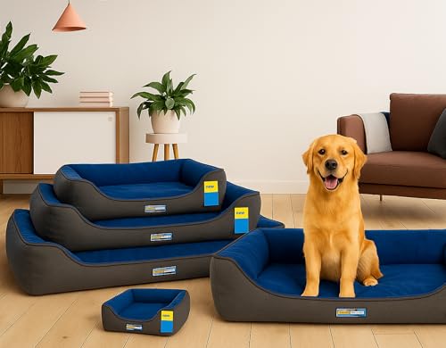 Image of Premium Orthopedic Dog Bed - Small /Medium /Large Size, Washable Cover & Anti-Skid Base - Plush Pet Sofa for Dogs & Cats