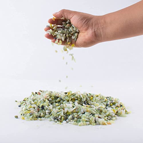 Image of 7lb Jade Bean Pebbles,1 /4 Inch Cactus Bonsai DIY Rocks, Natural Succulent Rock and River Rocks Decorative for Aquariums, Vases, Terrarium, Outdoor Gardening, Top Dressing for Potted Plants