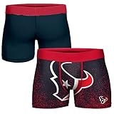 FOCO NFL Men's Officially Licensed Team Color Primary Logo Football Fan Essential Boxer Briefs Underwear - Houston Texans - Large